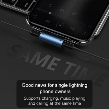 Baseus 3 in 1 Audio Adapteri iPhone Xs Max Xr X Austiņu Pieslēgvieta OTG Kabelis Priekš iPhone 8 7 Plus Uzlādes/Muzika/Zvanu Adapteri