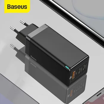Baseus 65W GaN Lādētāju Ātri Uzlādēt 4.0 3.0 C Tipa PD USB Lādētāju ar QC 4.0 3.0 Portable Ātri Lādētāju ForiP ForXiaomi Klēpjdators