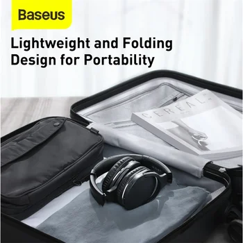 Baseus D02 Pro Bezvadu Austiņas Bluetooth 5.0 Sporta Austiņas ar Audio Kabelis priekš iPhone Tablet Klēpjdatoru Austiņas Auss Pumpuri