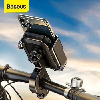 Baseus Motociklu, Velosipēdu Tālruņa Turētājs 360° Rotācija Sakausējuma Moto Velosipēds Stand Mount Iphone 11 Max Samsung 4.7-6.5 Collu Telefoniem