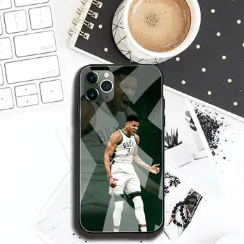 Basketbola Giannis Antetokounmpo Telefonu Gadījumā Rūdīts Stikls iPhone 12 11 Pro Max Mini XR XS MAX 8 X 7 6S 6 Plus SE 