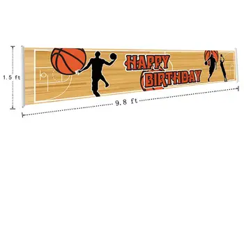 Basketbols, Dzimšanas dienu Banner, Basketbola Happy Bday Stērste Zīme, Sporta Happy Birthday Banner Puse, Piederumi, Rotājumi, BN-1031