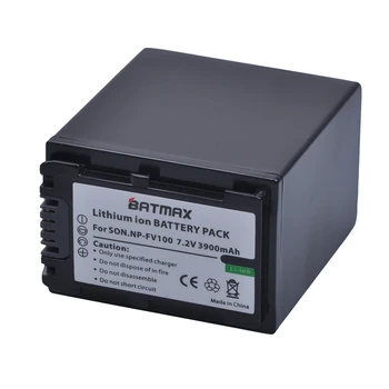 Batmax 2 Gab 3900mAh NP-FV100 NP FV100 NPFV100 Akumulators Sony DCR-SR15 SX15 FDR-AX100 HDR-CX105 HC9 PJ10 TD20V HXR-NX3D1U