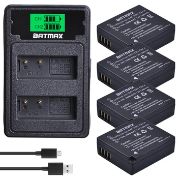 Batmax DMW-BLG10 DMW-BLE9 BLE9E BP-DC15 Kameru Baterijas +LCD Dual USB Lādētājs Panasonic LUMIX GF5 GF6 GX7 LX100 GX80 GX85