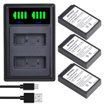 Batmax PS-BLS1 BLS1 Akumulators+Jauns LED Dual USB Lādētājs Olympus E-PL1 E400 E410 E420 E450 E620 E-P1, E-P2 Akumulators