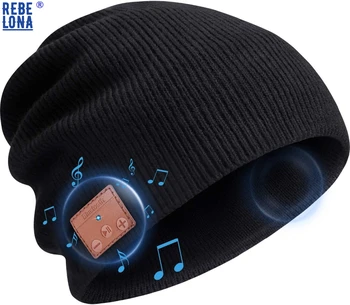 Beanie Cepure Bluetooth Austiņas, Bezvadu V 5.0 Adīt Mūzikas Beanie Unisex, Cap iebūvēti HD Stereo Skaļruņi,Ziemas Dāvanas