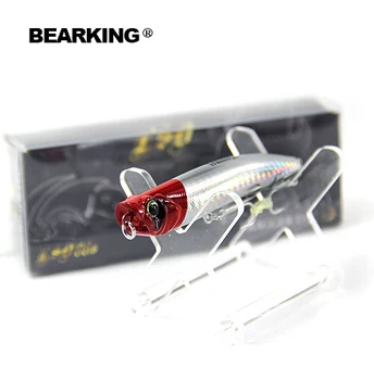 Bearking zīmola 5GAB kvalitātes popers Zvejas Vilinājums Lāzera Grūti Mākslīgo Ēsmu 3D Acis, 9cm 10g Zvejas Wobblers Crankbait Minnows