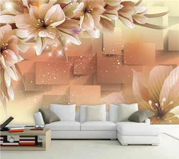 Beibehang Custom tapetes, 3d sienas sapņains roku apgleznoti ziedu tauriņš mīlestības ziedu 3D apļa fona tapetes papier peint