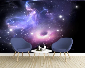 Beibehang Pielāgota mūsdienu 3D mūsdienu minimālisma zvaigžņotām telpas skaistas TV fona papel de parede tapetes