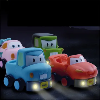 Beiens Elektriskā Bezvadu Kontroles Karikatūra Mini RC Auto ar LED Gaismas Mūziku bez Akumulatora Rotaļlietas
