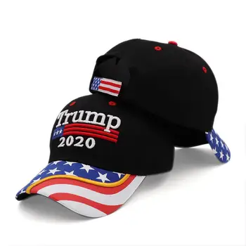 Beisbola cepure Trumpis 2020. Gadam Vēstule Drukāt ASV Prezidenta Vēlēšanu Amerikāņu Karogu Izšūšana Maskēties Āra Saules Aizsardzības Cepure