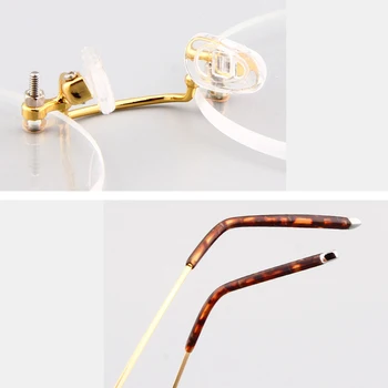 Belmon Titāna Briļļu ietvaru Vīrieši Sievietes bez apmales Vintage Apaļas Brilles Datoru Optiskās Brilles, Skaidrs, Objektīvs Rāmis RS2222