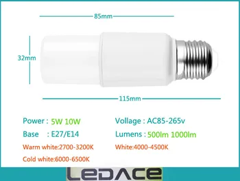 Bez Mirgošanas Ilgu Mūžu Veselības LED Kukurūzas spuldzes E27 10W COB Aptumšojami 110v, 220V Led Spot gaismas spuldzes ar Smart IC Vadītāja Lampada led