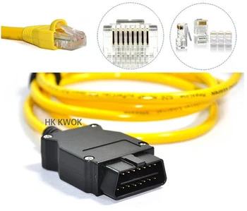 Bezmaksas Piegāde 5gab ESYS 3.23.4 V50.3. Datu Kabelis Priekš bmw ENET Ethernet OBD Interfeiss ICOM Kodēšanas F-serie