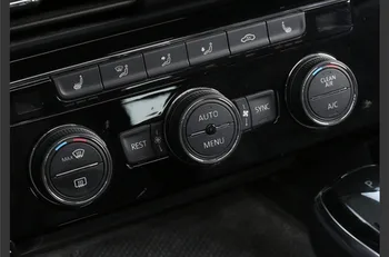Bezmaksas Piegāde Alumīnija sakausējuma 3pcs/daudz Gaisa kondicionieris slēdzis dekoratīvu gredzenu par 2019 Volkswagen VW JETTA 7 MK7