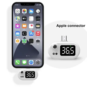 Bezmaksas Piegāde Mobilo Telefonu, USB Smart Termometrs bezkontakta Infrasarkanais Termometrs Apple/Android/Type-C Ar LCD Displeju