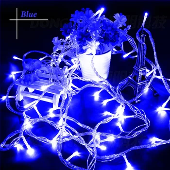 Bezmaksas Piegāde Pasaku Ūdensdrošs LED String Light 110V/220V AC 10M 100LEDs LED Ziemassvētku eglīte Gaismas ar savienojuma spraudnis