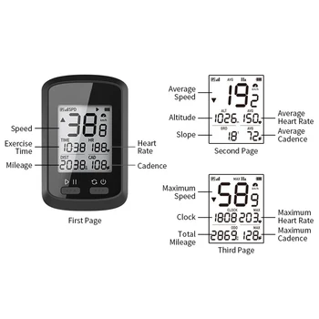 Bezmaksas Piegāde Velosipēdu Datora Bezvadu GPS Velo Spidometrs IPX7 Ūdensizturīgs Odometra ar Automātisko Apgaismojumu LCD Augstas Kvalitātes