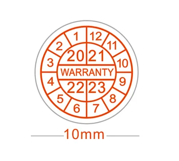 Bezmaksas piegāde 1000pcs Diametrs 10mm elektronika blīvējuma skrūvi uzlīmes,Universal Garantijas uzlīme ar gadiem un mēnešiem