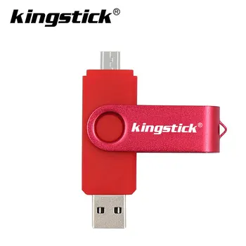 Bezmaksas piegāde 2 in 1 USB 2.0 OTG 32gb metāla pendrive usb flash drive 8gb 16gb memory stick 64gb, 128gb flash usb pen drive