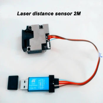 Bezmaksas piegāde Augstas precizitātes lāzera sensors 2M 20HZ USB-TTL Seriālā porta STC mikrokontrolleru lāzera distances mērīšanas sensors +-1