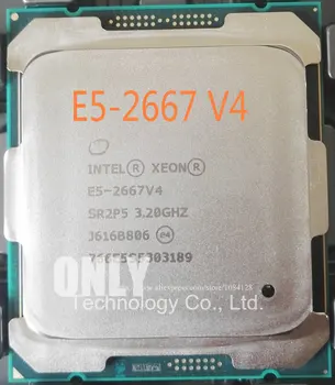 Bezmaksas piegāde E5-2667V4 Oriģinālā Intel E5 2667 V4 3.20 GHZ 8-Core 25M Kešatmiņu E5-2667 V4 DDR4 2400MHz FCLGA2011-3 135W Procesors