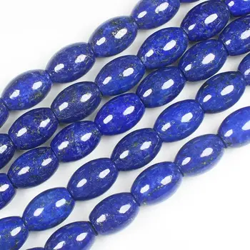 Bezmaksas piegāde , Lapis Lazuli 6-30mm Ovālas formas Pērlītes 15inch, Par DIY Kaklarota Bracelat Rotaslietu izgatavošana !