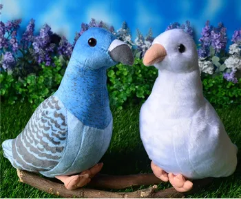 Bezmaksas piegāde jaunu baloži Papagailis putnu Simulācijas dzīvnieku pildījumu plīša rotaļlieta bērniem girlfreind dzimšanas dienas dāvana
