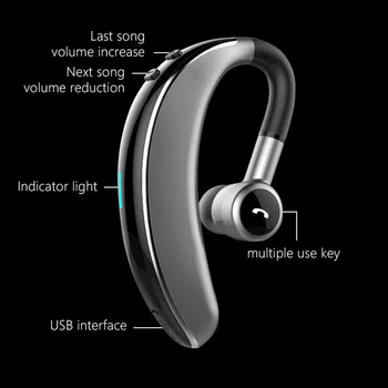 Bezvadu Austiņas Bluetooth austiņu ar Mikrofonu brīvroku braukšanas sporta auss cilpiņa V7 troksni atsverot austiņas skaļuma kontrole