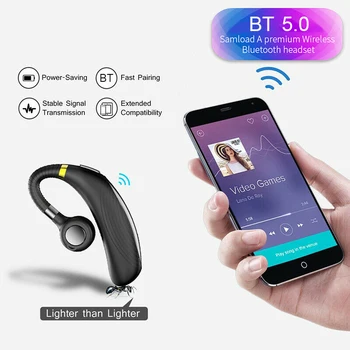 Bezvadu Bluetooth Austiņas V5.0 Klausule: 45H Sarunu Laika Biznesa Brīvroku Austiņas ar Mikrofonu, Telefonu, Par Xiaomi Huawei, Samsung