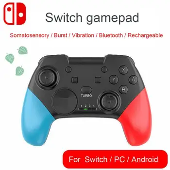 Bezvadu Bluetooth Gamepad, Lai Pārslēgtos Pro PC Android Spēli Kursorsviras Kontrolleri, Lai Pārslēgtos Konsoles ar 6-Asi Rokturis