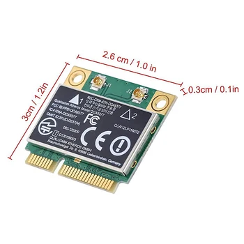 Bezvadu tīkla Karte Dual Joslā Qualcomm Atheros QCA9377 Mini PCI-E Wifi Karti 433Mbps Bluetooth 4.2 2.4 GHz, 5 ghz Wi-Fi Adapteri