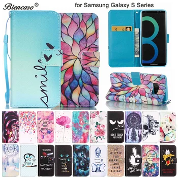 Biencaso Maks Flip Case for Samsung Galaxy S8 S9 Plus S7 Malas seguma Capa iPhone SE 2020. GADAM 6S 6 7 8 Plus Tālrunis Soma