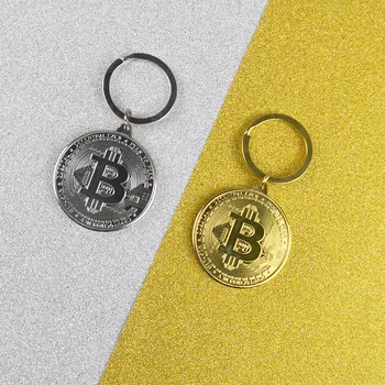 Bitcoin Piemiņas Monētu Kolekcijas Monētu Noņemams Keychain Radošo Dāvanu Automašīnu Soma Kulons Atslēgu Piekariņi Nelielas Dāvanas