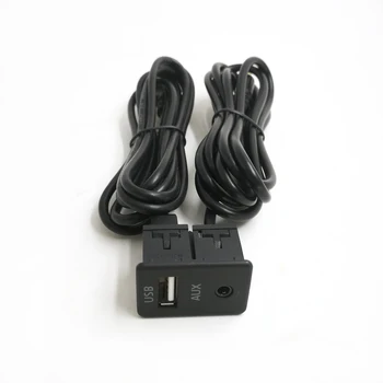 Biurlink 100CM Universālas Automašīnas AUX USB/2RCA Panelis USB Ports Uzlādes Adapteri Toyota Collora Camry par Mitsubishi