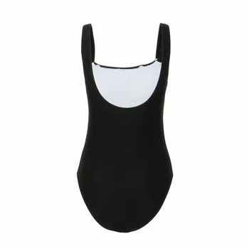 Bkning 3XL 4XL Plus Lieluma Peldkostīmi Sieviešu 2018 peldkostīms Onepiece Melns Peldkostīms 1 gab., Viena Trikini Mujer Monokini Pad Sporta