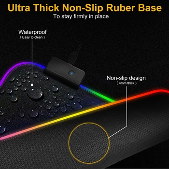 Black Diamond Modelis RGB Multi-izmērs Peles Paliktņa Precīza Šuve, Dimanta Acs Pad LED ar USB Portu Klēpjdatoru Biroja Gaming Mouse Pad