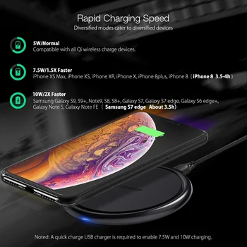 BlitzWolf Qi 10W 7.5 W 5W Ātra Uzlāde Bezvadu Universālu Lādētāju 9V Par Iphone 12 Mini Pro, Max Samsung S9 Par Huawei