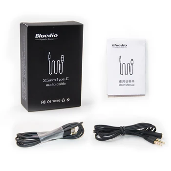 Bluedio Audio kabeļa Tips-c 3.5 mm Bluedio T7 T7+ T6S T5 V2 TM TMS ar vienu bezmaksas Y Sadalītāja Kabeli ar datoru, mobilo telefonu