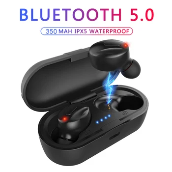 Bluetooth 5.0 Austiņas Austiņas Taisnība Bezvadu Earbuds, Brīvroku Austiņas Darbojas Turētos Dzirdi Mūziku Tālruni
