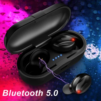 Bluetooth 5.0 Austiņas Austiņas Taisnība Bezvadu Earbuds, Brīvroku Austiņas Darbojas Turētos Dzirdi Mūziku Tālruni