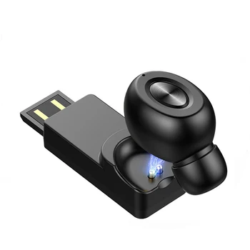 Bluetooth Austiņas 5.0 Portatīvo Auto USB lādētāja Bezvadu Mini Austiņu Tips Mono Austiņas X18