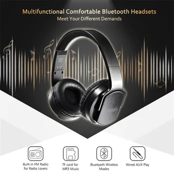 Bluetooth Austiņas Skaļruņi 2 in 1 SODO Salokāms NFC HiFi Stereo Bezvadu Vairāk nekā Austiņas, Ausu V5.0 ar Mic Atbalsta TF Karti FM