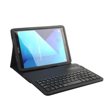 Bluetooth Keyboard Case for Samsung Galaxy Tab S3 9.7 Flip Luksusa PU Ādas Smart Case Samsung T820 T825 Tablete Segtu Stāvēt