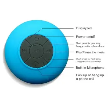 Bluetooth Skaļruni Portatīvo Bezvadu Ūdensizturīgs Dušas Skaļruņi Xiaomi iPhone, Huawei Tālrunis Soundbar Puses, Bezmaksas Auto Skaļrunis