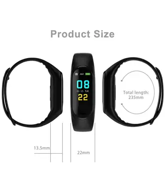 Bluetooth Smart Joslā Smart Aproce Smartwatch Touch Screen Sirds Ritma Monitors Fitnesa Tracker Smartband Veselības Aproce Skatīties