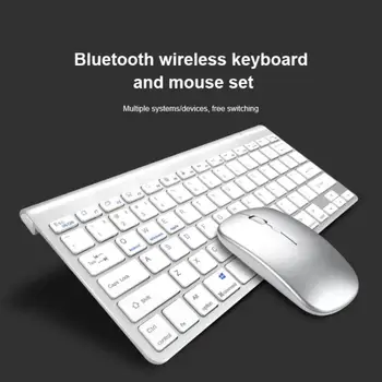 Bluetooth bezvadu Tastatūras un Peles Komplekts, kas Piemērots Mobilā Tālruņa ipad Klēpjdatoru Saderīgi ar IOS, Android vai windows