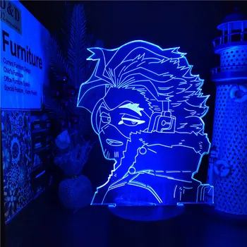 Boku Nav Varonis LED Vanagi 3D Nakts Gaisma Anime Mans Varonis Augstskolu Akadēmisko Mājas Apdare ēsmas zivtiņu vadi De Noche Dormitorio Guļamistaba Dekori