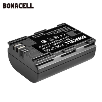 Bonacell 2600mAh LP-E6 Digitālo Kameru Baterijas Canon EOS 5D Mark II 2 III 3 6D 7D 60D 60Da 70D 80D DSLR EOS 5DS lp e6 L50