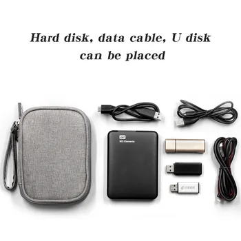 Boona Oxford Power Bank Gadījumā Cieto Disku Gadījumā Kārba, 2.5 Cietā Diska Diskā, USB Kabeli, Ārējās Glabāšanas, Uzskaites SSD HDD Gadījumā